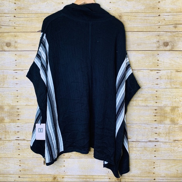 Ivanka Trump Cardigan Open Front Black white - Picture 2 of 5